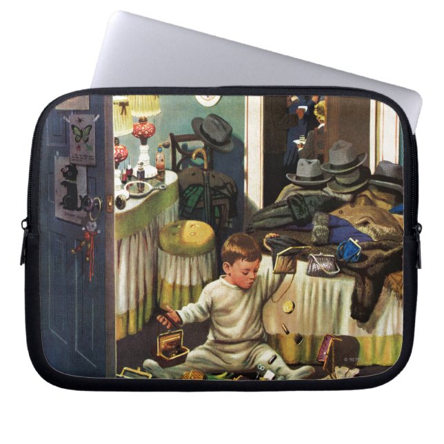 Toddler Empties Purses Laptop Sleeve (Front)