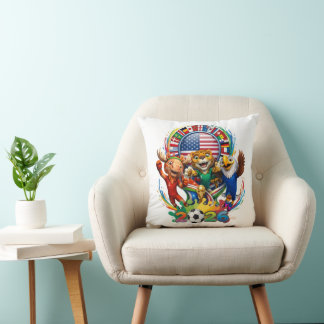Toddler fifa 2026 themed t-shirt throw pillow