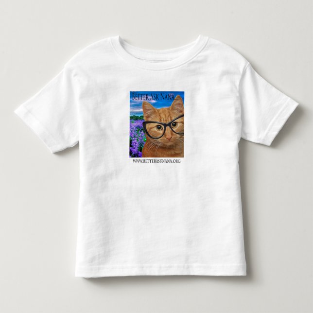 toddler fine jersey tee better ask nana (Front)