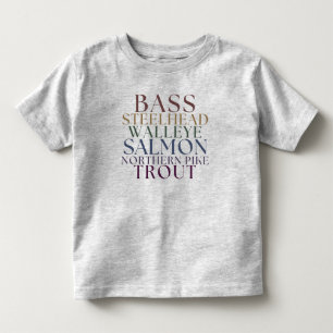 Toddler Fishing Michigan Theme Tee