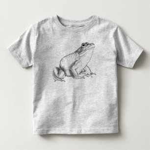 Toddler Frog T-shirt Bullfrog Art Baby Frog Shirt