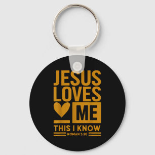 Toddler Girl Jesus Loves Me This I Know Christian Keychain