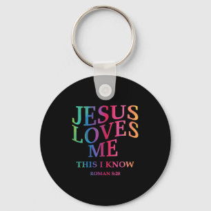 Toddler Girl Jesus Loves Me This I Know Christian  Keychain