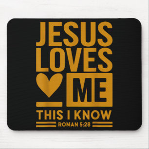 Toddler Girl Jesus Loves Me This I Know Christian Mouse Pad