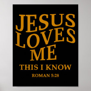 Toddler Girl Jesus Loves Me This I Know Christian Poster