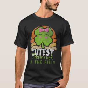 Toddler Girls St Patricks Day Cutest Shamrock In T T-Shirt