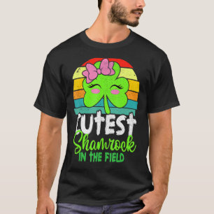 Toddler Girls St Patricks Day Cutest Shamrock In T T-Shirt