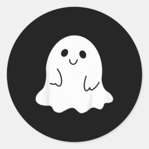Toddler Halloween Boo Ghost With A Bow Girls Hallo Classic Round Sticker
