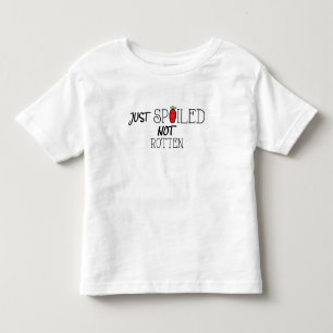Toddler Jersey T-Shirt "Spoiled not Rotten"/Red