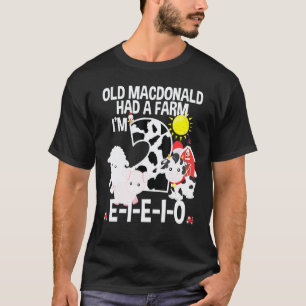 Toddler Kids Old Macdonald 2nd Birthday Party Nurs T-Shirt