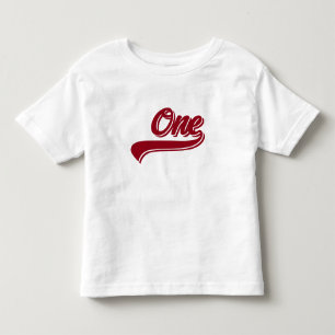 Toddler ONE Year Baseball  T-Shirt