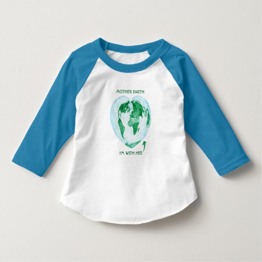 Toddler Raglan T-Shirt - Mother Earth I'm with Her