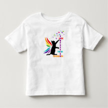 Toddler Rainbow Pride Cat and Butterfly Shirt