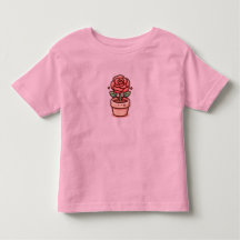 Toddler rose Tshirt with a beautiful rose cycle.