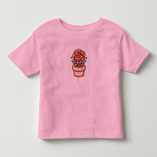 Toddler rose Tshirt with a beautiful rose cycle.  (Front)
