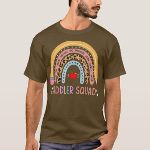 Toddler Squad Daycare Teacher Rainbow Back To Scho T-Shirt