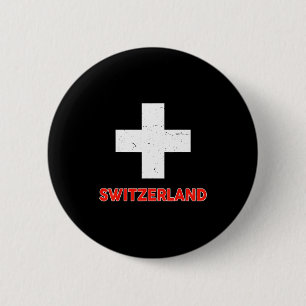 Toddler Swiss-shirt Switzerland Flag Baby Kids Boy 2 Inch Round Button