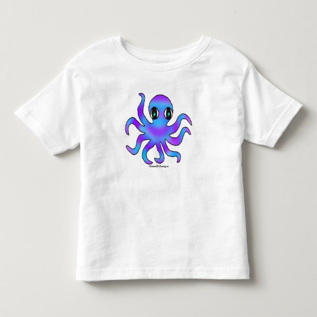 Toddler T-Shirt - Blue Violet Octopus (w) (Front)