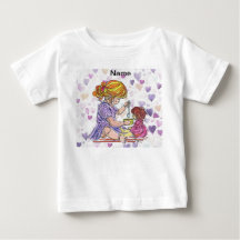 Toddler T-Shirt Little Girl and Babydoll 