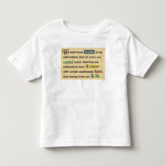 Toddler t-shirt with a declaration.