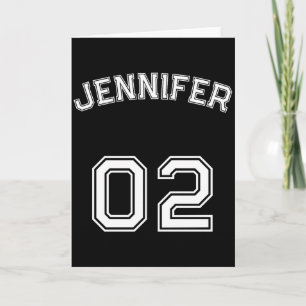 Toddler Teen Girl Name Jersey Number Nk Srts Card
