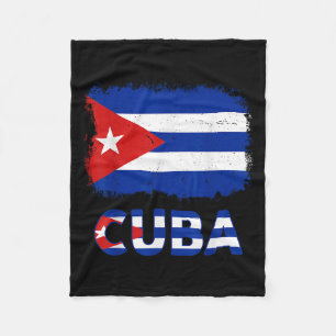 Toddler White Cuban La Cubanita Cuba Flag Hispanic Fleece Blanket