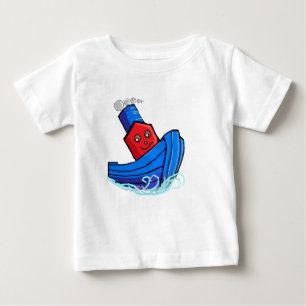 Toddlers Cartoon Toy Boat Tugg Tugboat Baby T-Shirt