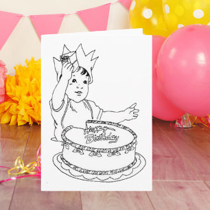 Toddlers Fun DIY Colour-In Birthday Card