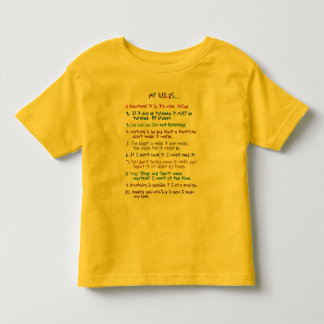 Toddler's Rules Toddler T-shirt