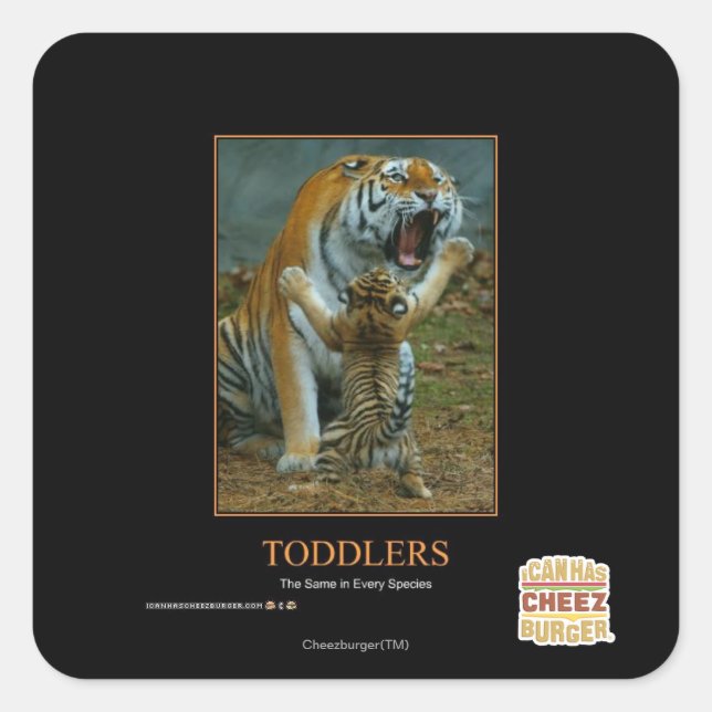 Toddlers Square Sticker (Front)