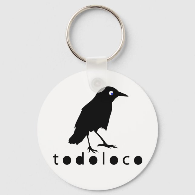 Todoloco Crow Keychain (Front)