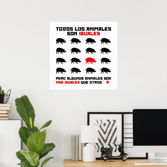 Todos los animales son iguales 2 poster (Home Office)