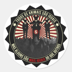 Todos os Animais são iguais Classic Round Sticker