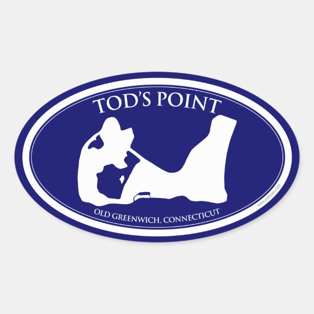 Tod's Point Oval Sticker (Front)