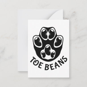 Toe Beans - Black Beans Card