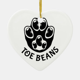 Toe Beans - Black Beans Ceramic Ornament