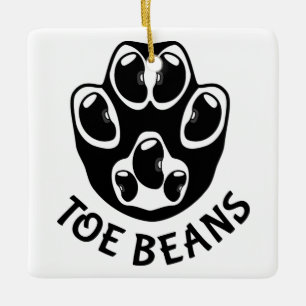 Toe Beans - Black Beans Ceramic Ornament