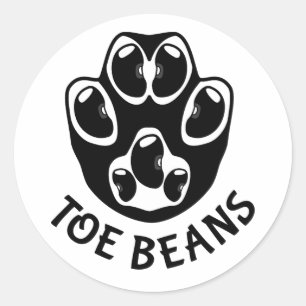 Toe Beans - Black Beans Classic Round Sticker