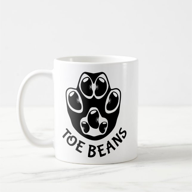 Toe Beans - Black Beans Coffee Mug (Left)
