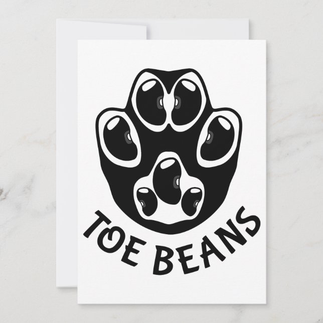 Toe Beans - Black Beans Holiday Card (Front)