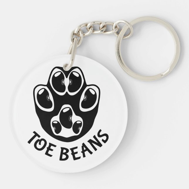 Toe Beans - Black Beans Keychain (Back)