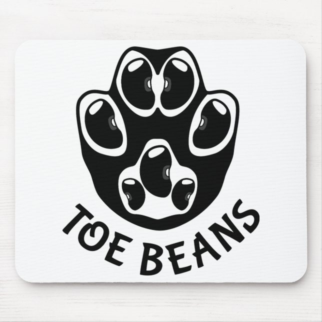 Toe Beans - Black Beans Mouse Pad (Front)