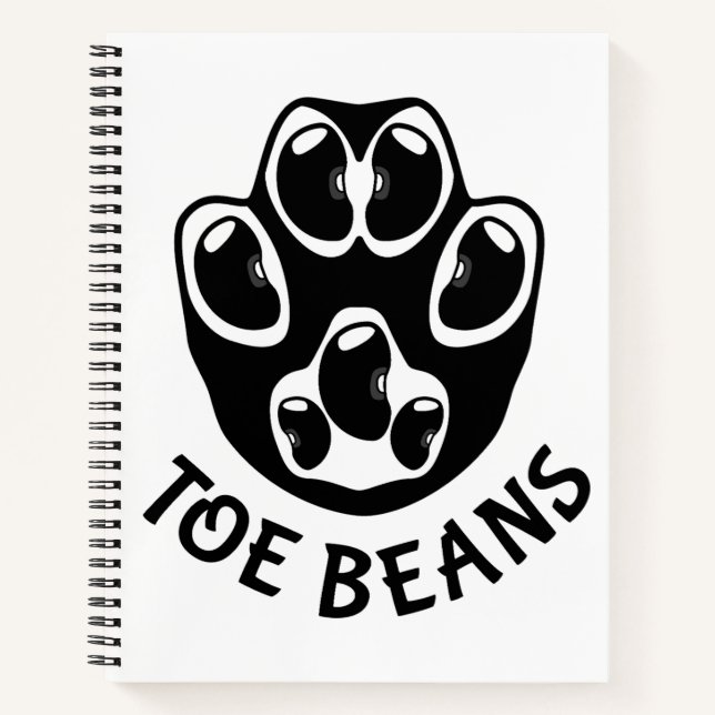 Toe Beans - Black Beans Notebook (Front)