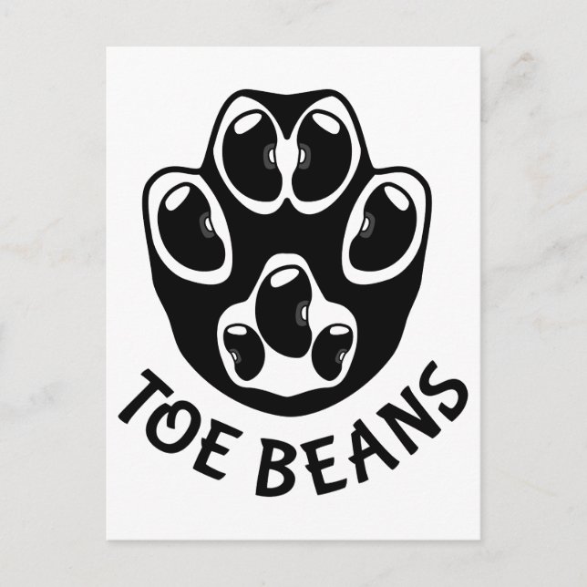 Toe Beans - Black Beans Postcard (Front)