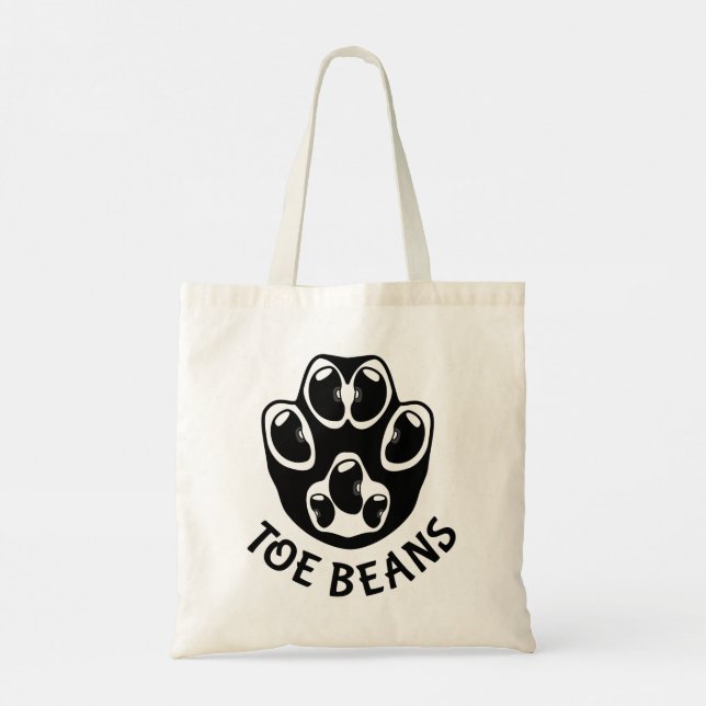 Toe Beans - Black Beans Tote Bag (Back)