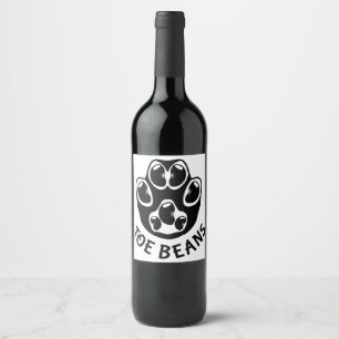 Toe Beans - Black Beans Wine Label