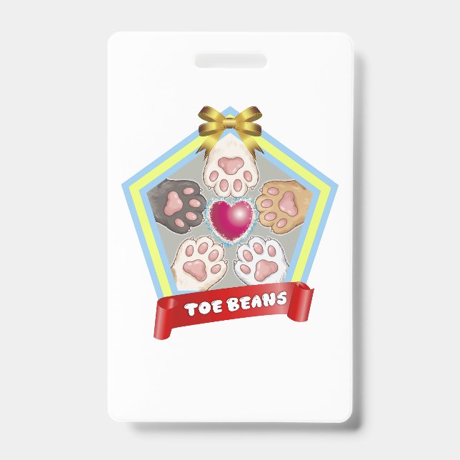 TOE BEANS -kitty paw pads- Badge (Front)