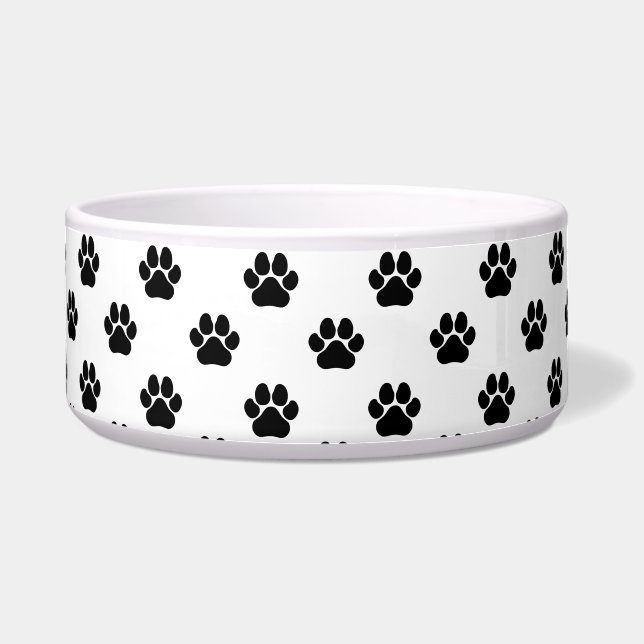 Toe Beans Puppy Prints Thin Blue Line Bowl (Front)