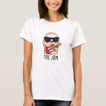 Toe Jam Funny Big Toe Music Pun   T-Shirt<br><div class="desc">Toe Jam Funny Big Toe Music Pun  features a cute big toe jamming on his electric guitar. Perfect pun gift for family and friends who love cute music toe puns.</div>
