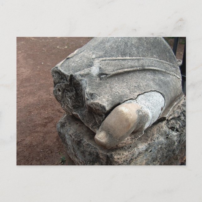 Toe of Statue in Roman Ruins Postcard (Front)